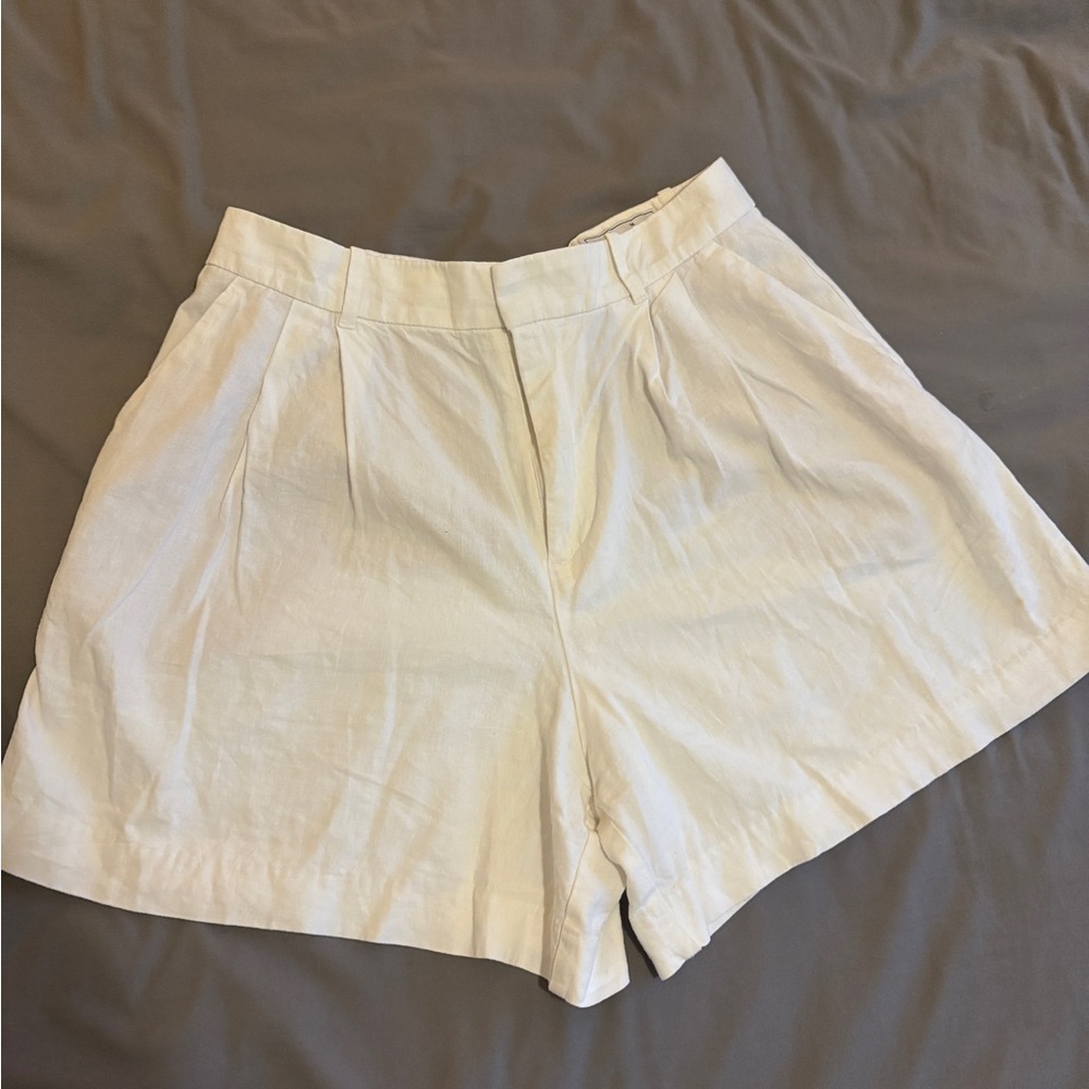 Gap Linen White High-Waist Women's Shorts
